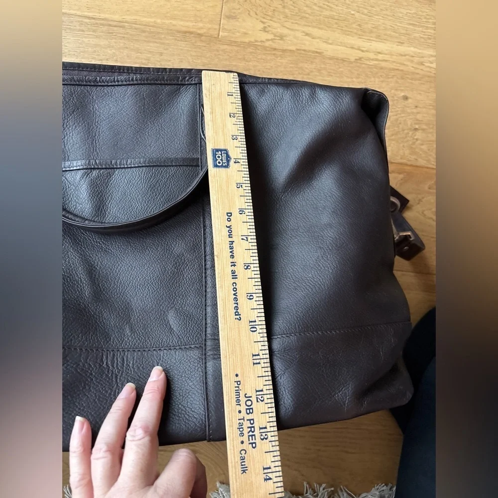 Latico leather carriage bag dark brown